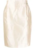 Saint Laurent Pre-Owned 1990s high-waisted silk skirt - Gold
