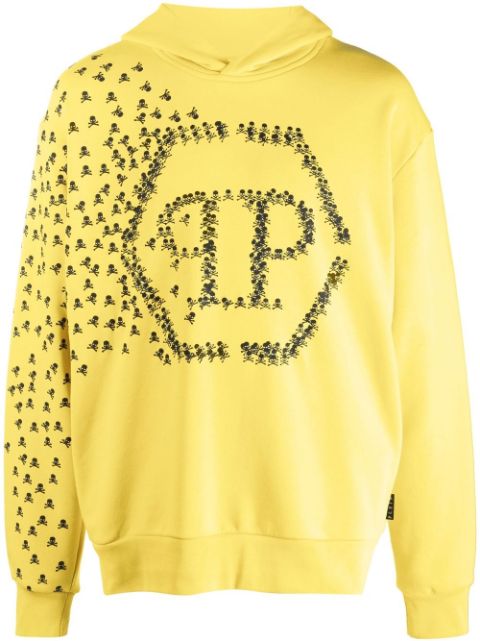 Philipp Plein Skull and Bones cotton hoodie Men