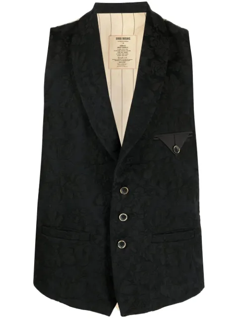 Uma Wang pinstripe-print panel waistcoat