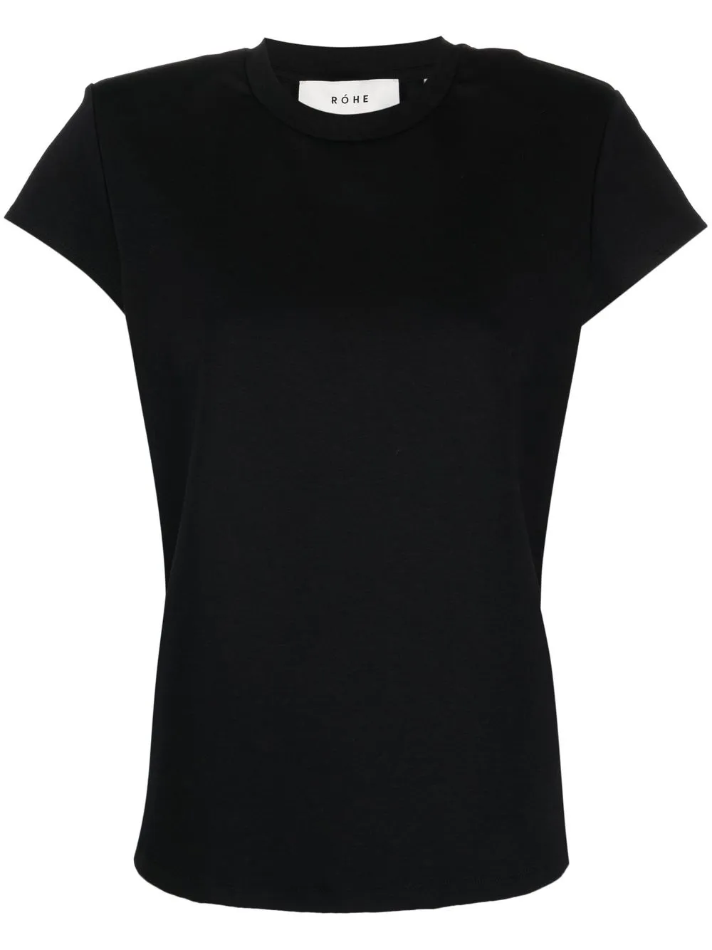 Rohe Cap-sleeve Crew-neck T-shirt In Black