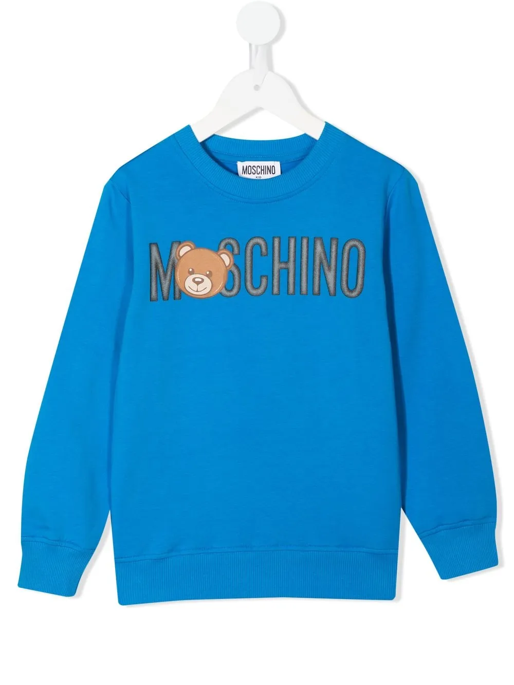 

Moschino Kids sudadera con logo estampado - Azul