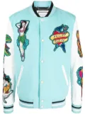 Philipp Plein Hawaii varsity bomber jacket - Blue