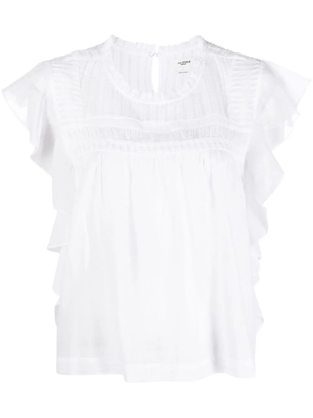 

Isabel Marant Étoile blusa con volantes - Blanco