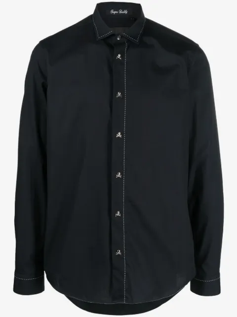 Philipp Plein camisa con costuras en contraste 