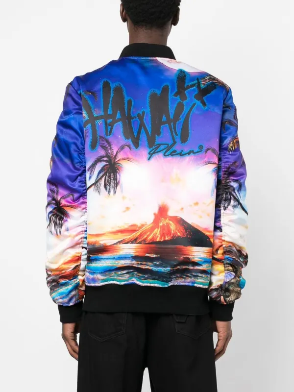 Philipp Plein Hawaii ボンバージャケット Philipp Plein Hawaii ボンバージャケット | ブルー | FARFETCH JP