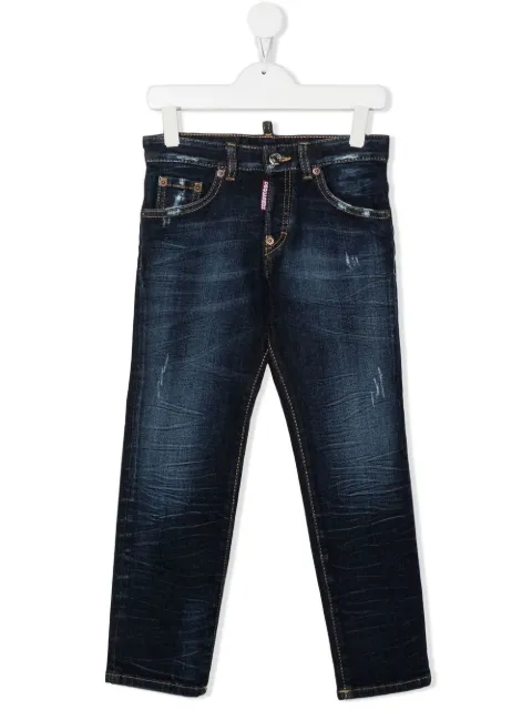 DSQUARED2 KIDS jeans rectos con efecto lavado
