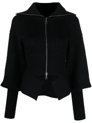 Sacai ジップ カーディガン | FARFETCH JP