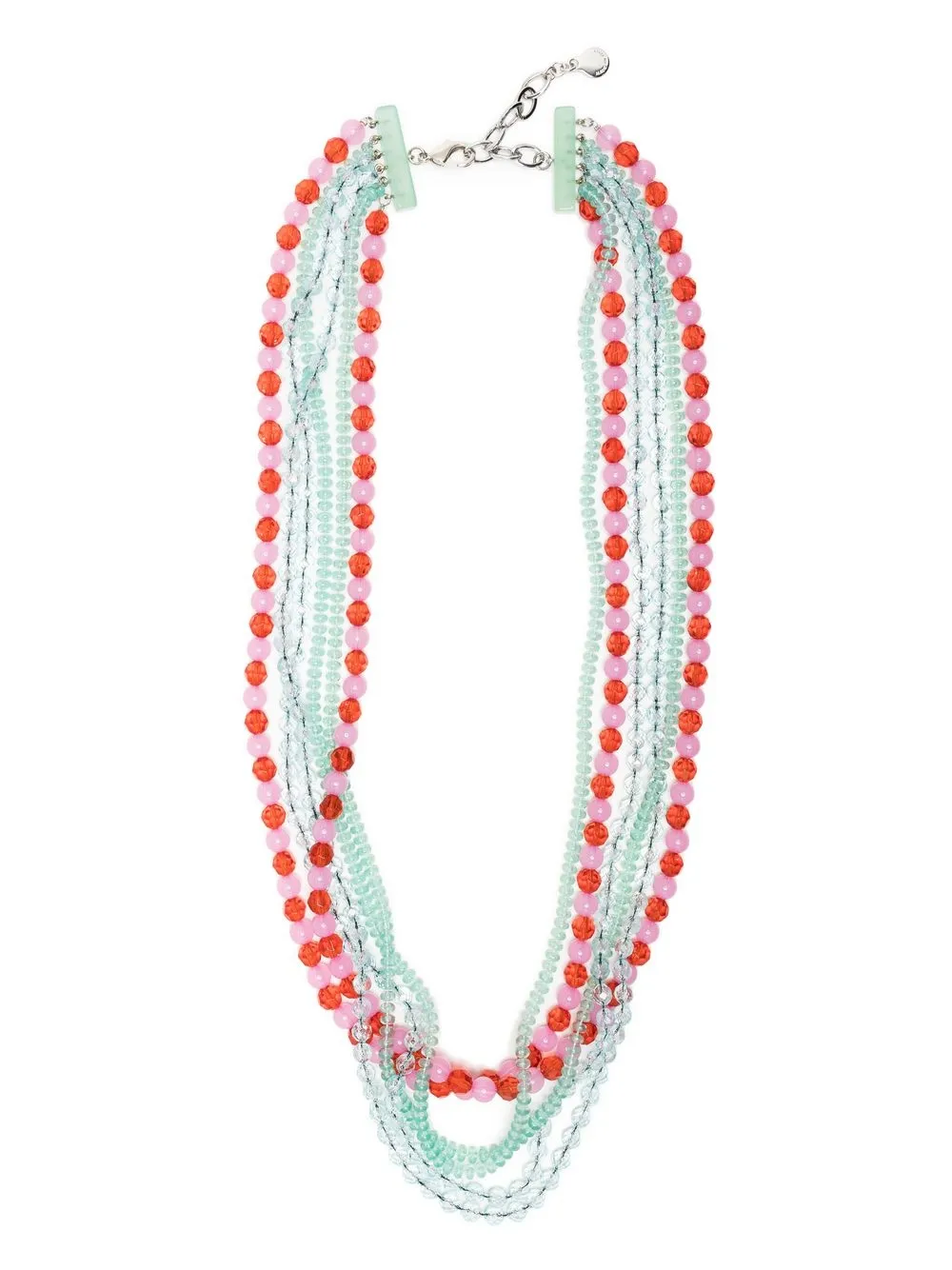 

Emporio Armani layered long bead necklace - Blue