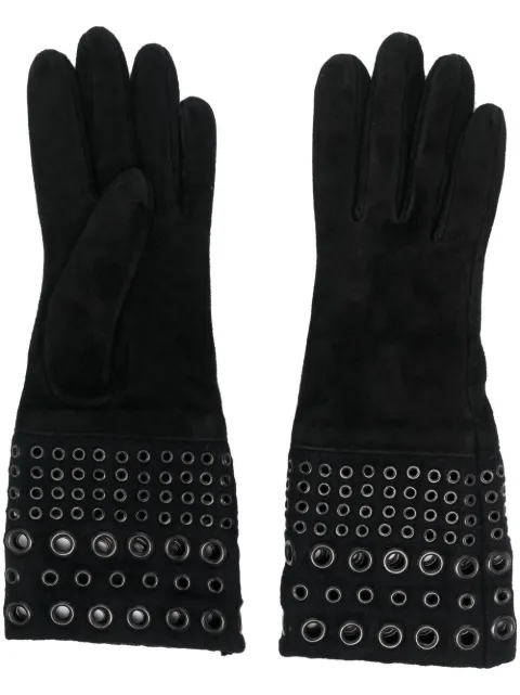 Gianfranco Ferré Pre-Owned 1990s eyelet detailing suede gloves