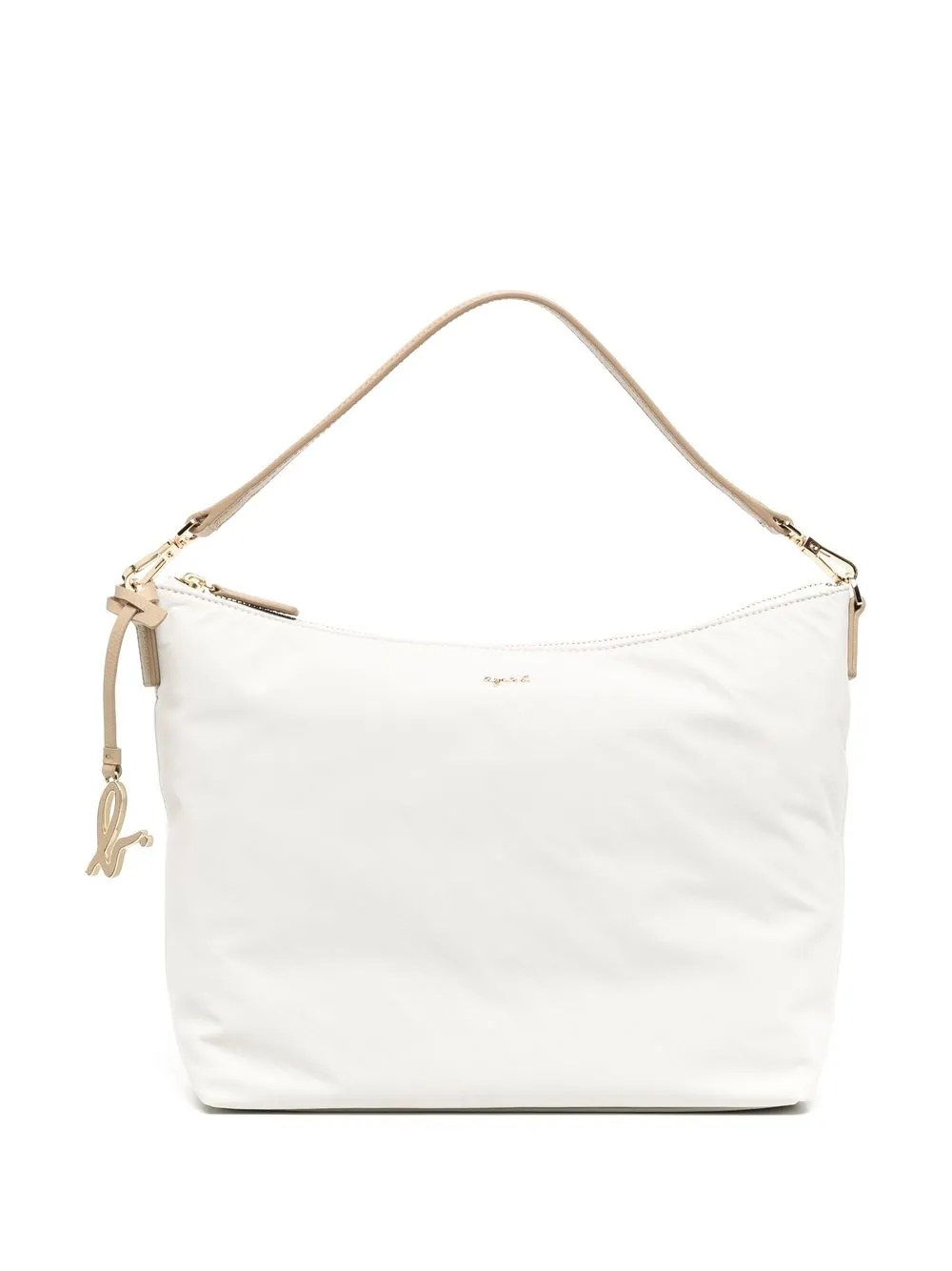 

agnès b. bolsa crossbody con placa del logo y cierre - Blanco