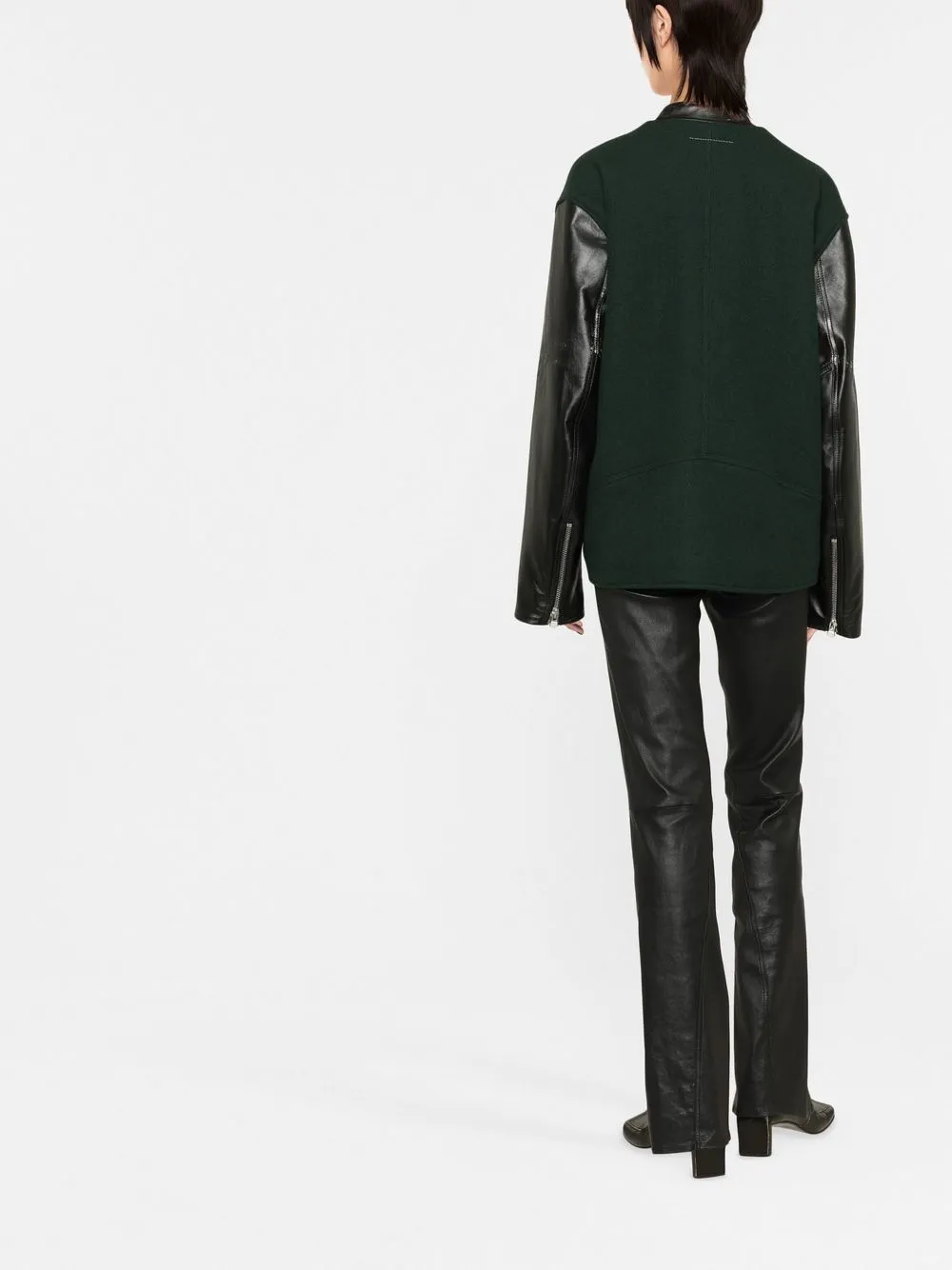 MM6 Maison Margiela Zipped Varsity Jacket - Farfetch