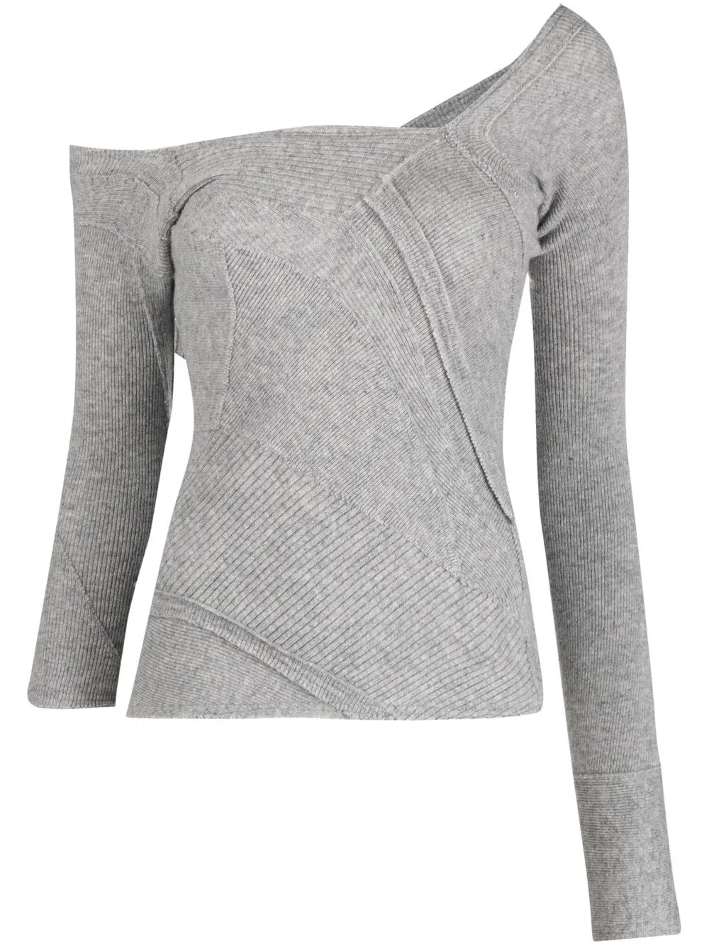 

Talia Byre asymmetric knitted top - Grey