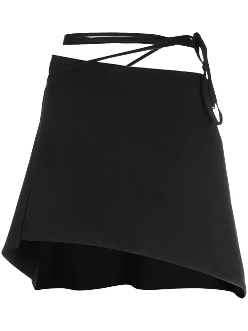 Minijupe asymétrique à taille nouée - The Attico - Modalova