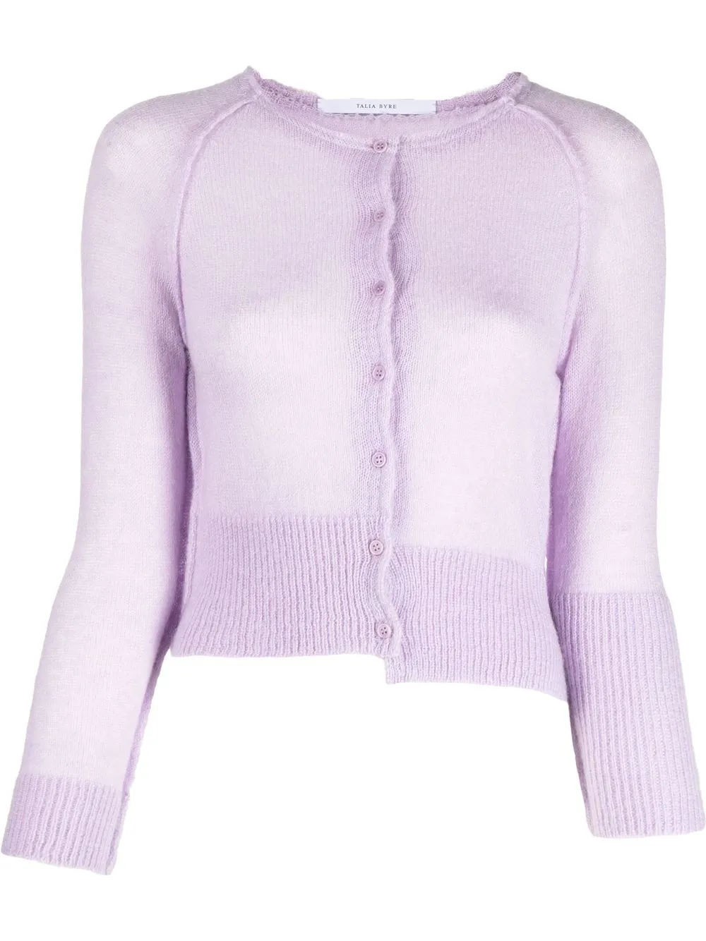 

Talia Byre asymmetric knitted cardigan - Purple