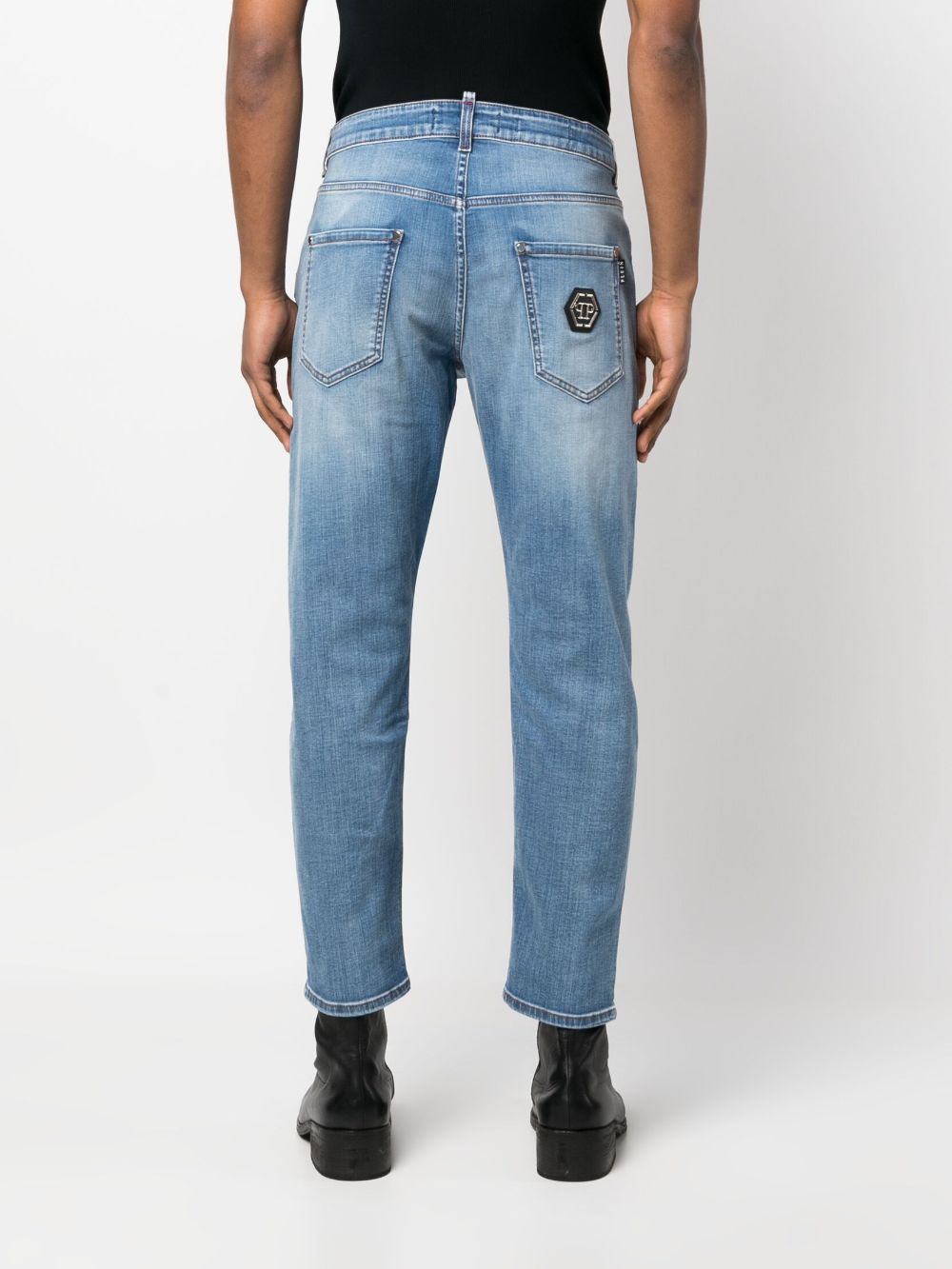 Shop Philipp Plein Detroit Slim-fit Jeans In Blue