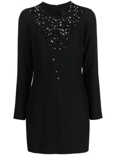 John Richmond rhinestone-embellished long-sleeve dress