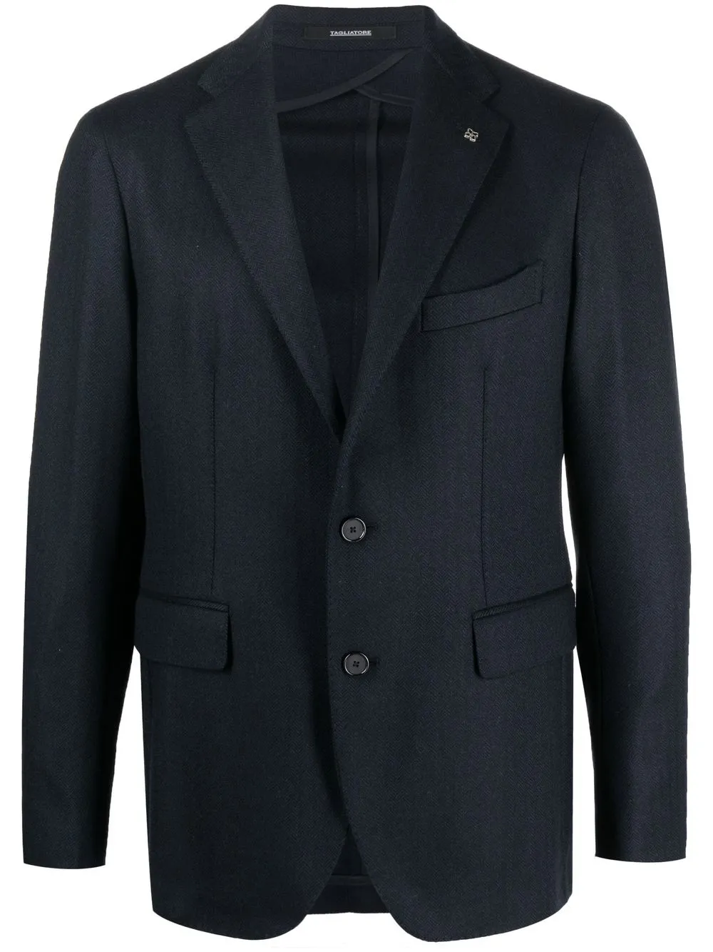 

Tagliatore blazer con motivo pied de poule y botones - Azul