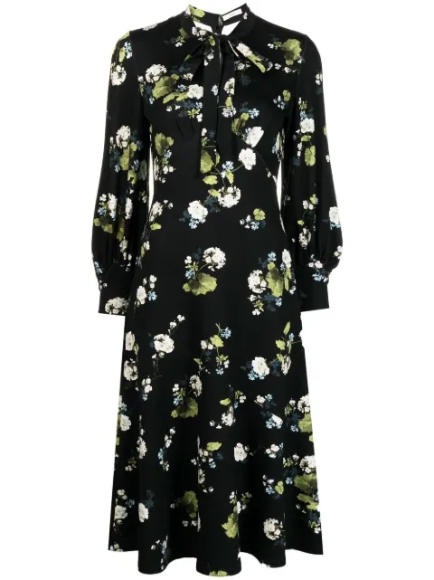 Erdem Midikleid mit Blumen-Print
