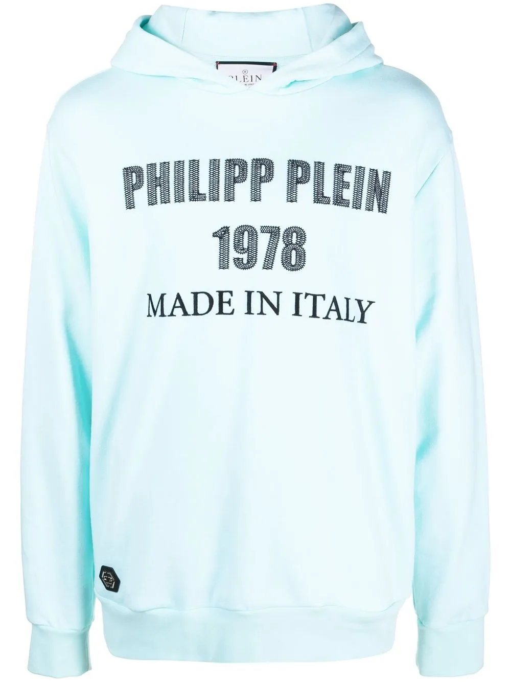 

Philipp Plein logo-embroidery hoodie - Blue