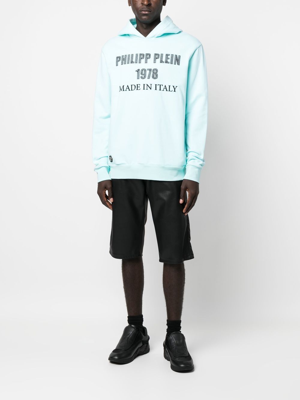 Philipp Plein Hoodie met geborduurd logo - Blauw