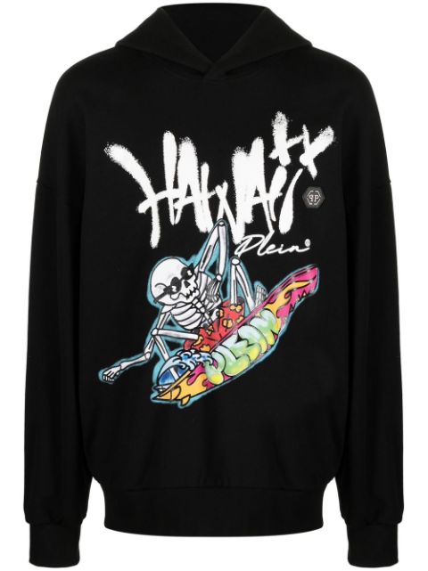 Philipp Plein graphic-print pullover hoodie Men