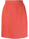CHANEL Pre-Owned 1980s high-waisted linen skirt - Red