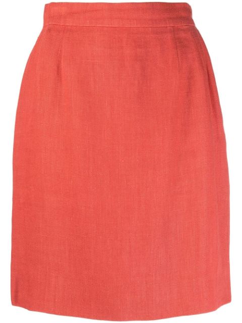 CHANEL 1980s high-waisted linen skirt Women