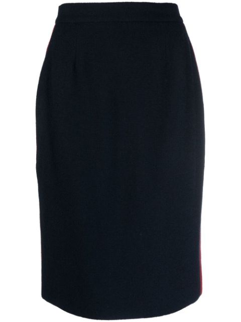 HOT SALE CHANEL 1980s high-waisted knitted skirt Women