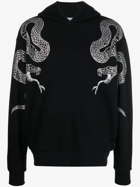Philipp Plein hoodie con serpiente estampada