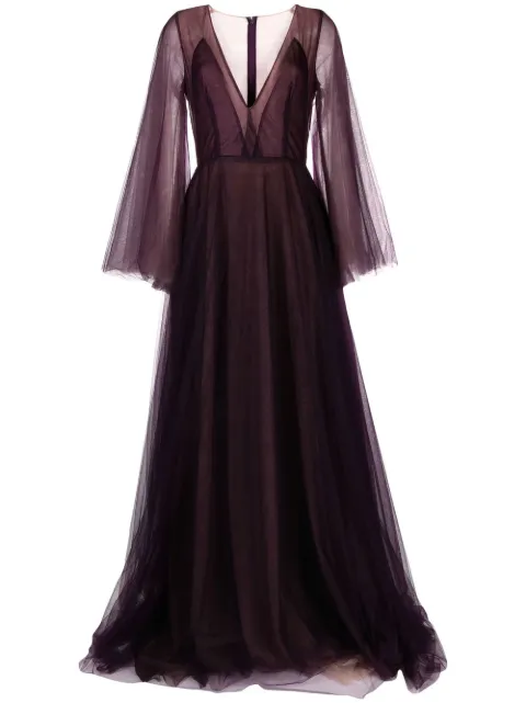 Costarellos Jolie layered tulle gown