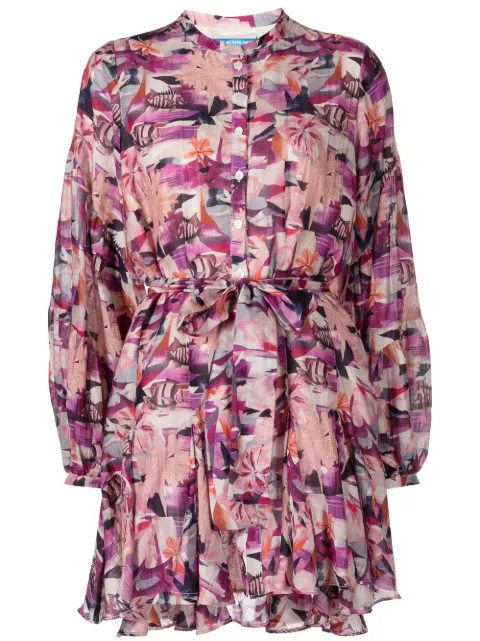 Chufy belted floral-print dress