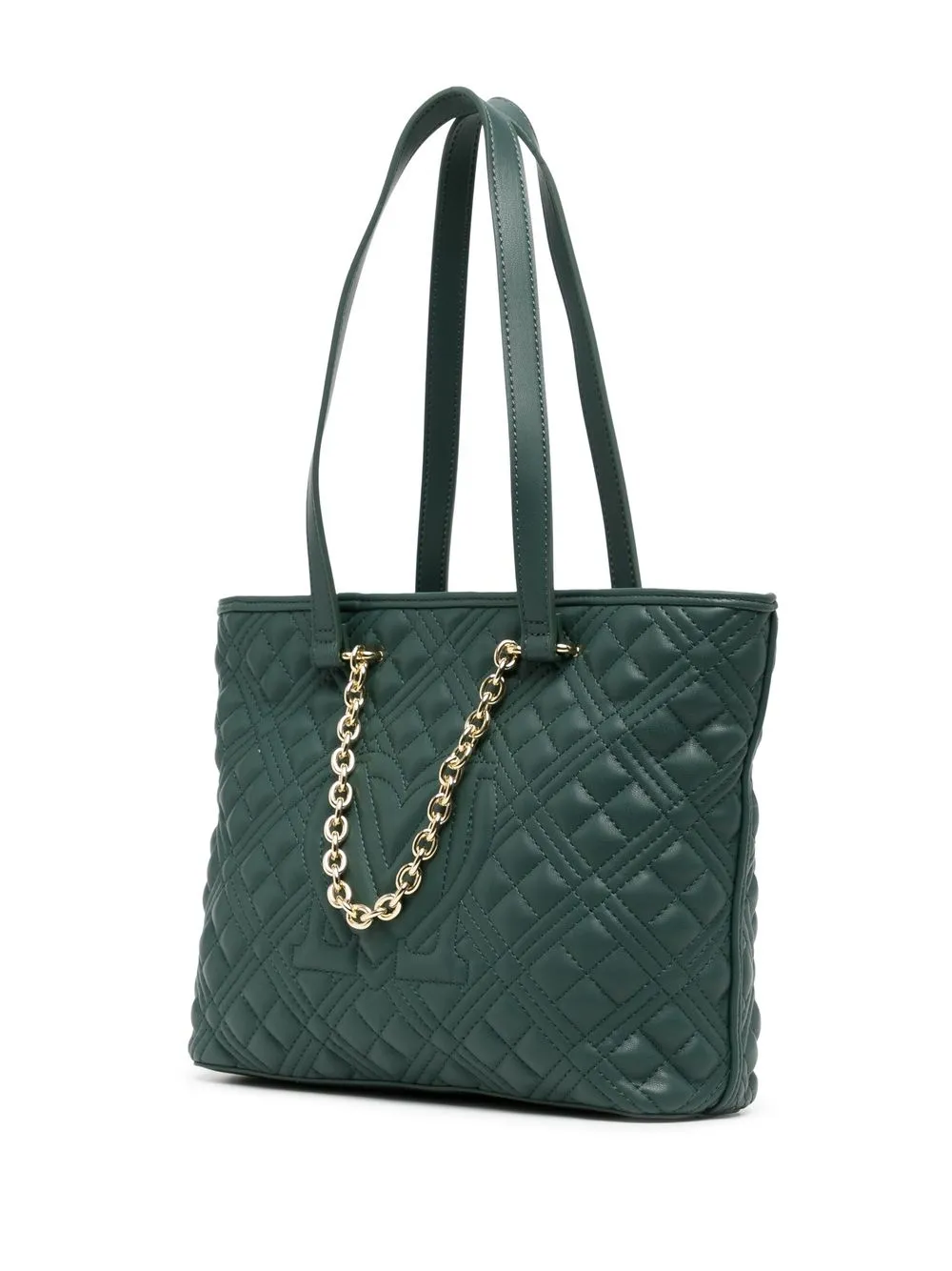  Love Moschino Gesteppte Handtasche   Grün 