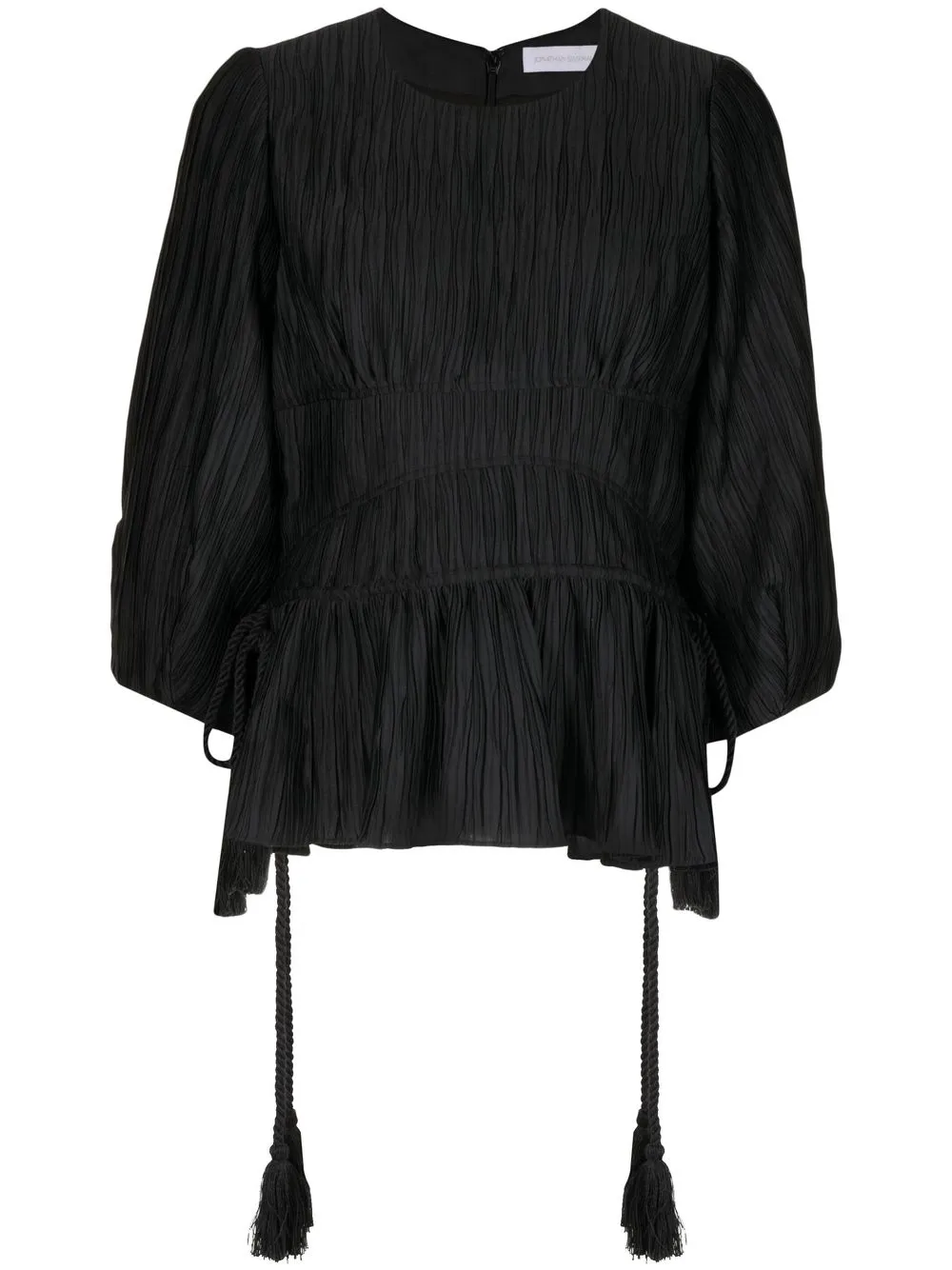 

Jonathan Simkhai blusa con peplum - Negro