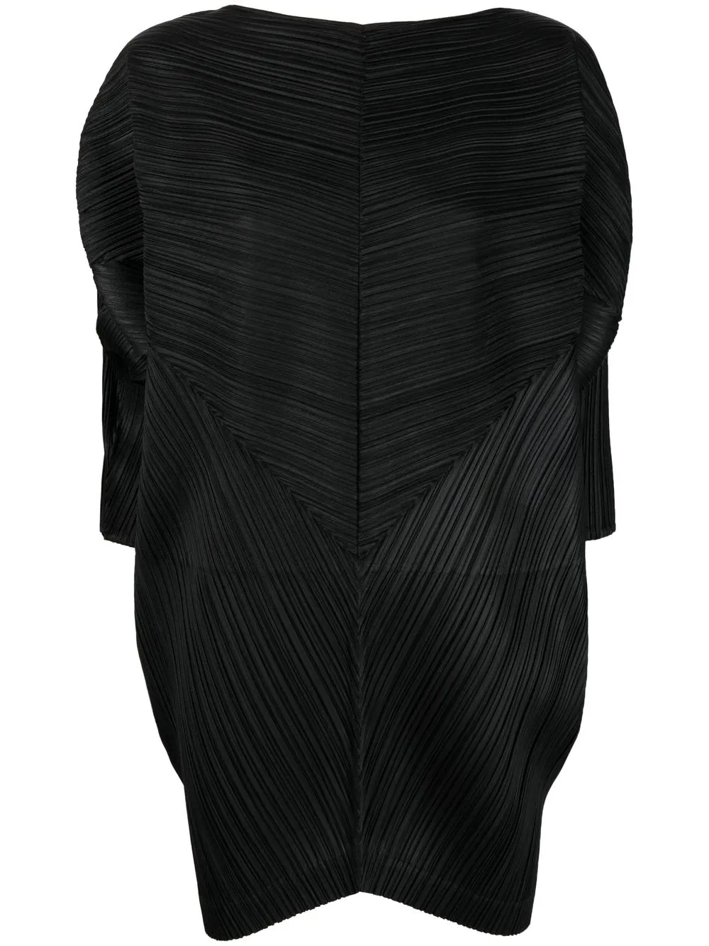 

Pleats Please Issey Miyake vestido plisado de manga farol - Negro