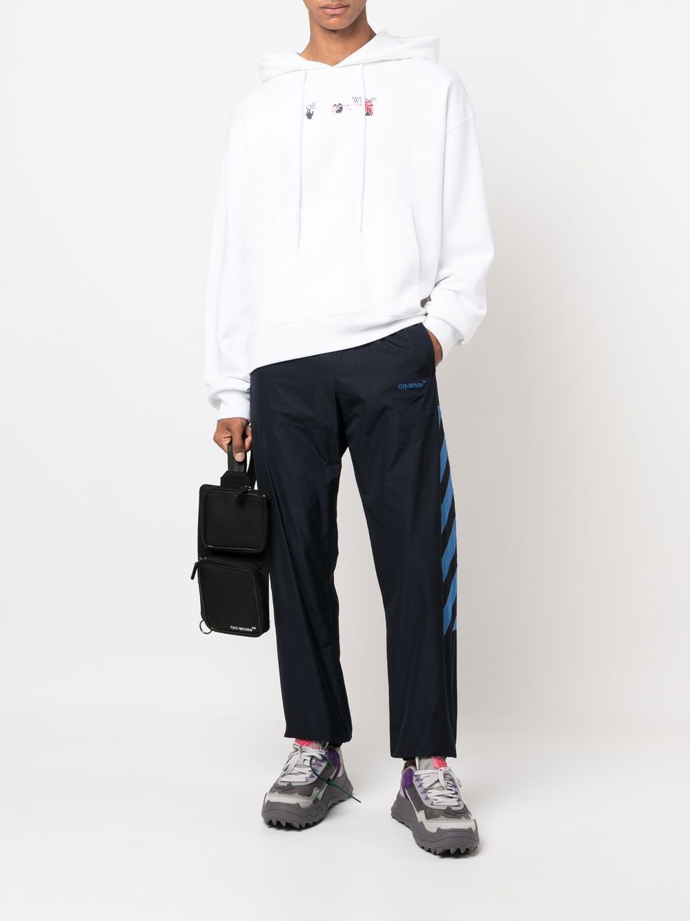 Off-White Trainingsbroek met logoprint - Blauw