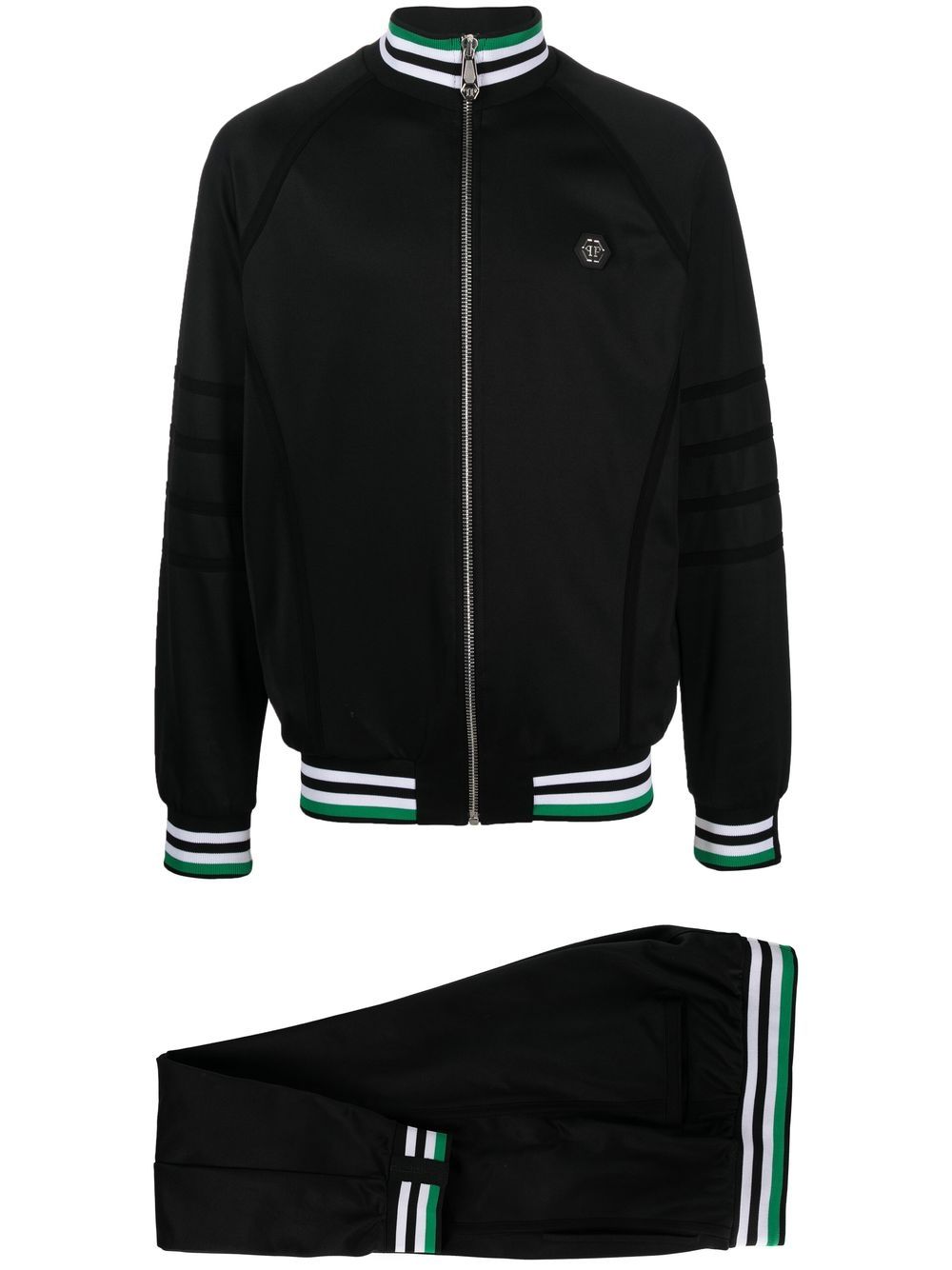 

Philipp Plein logo-patch tracksuit set - Black