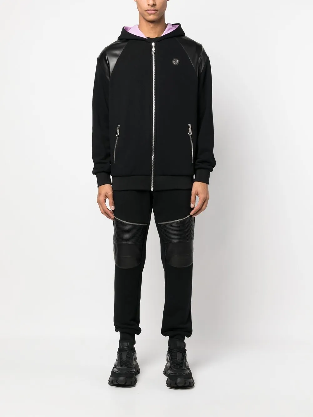  Philipp Plein Jogginganzug Mit Logo Print   Schwarz 