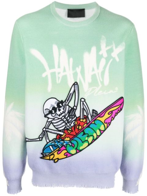 Philipp Plein Hawaii graphic-print jumper Men