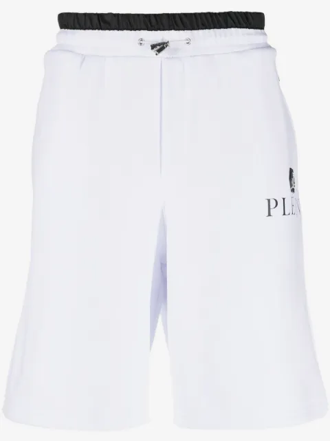Philipp Plein logo-plaque track shorts