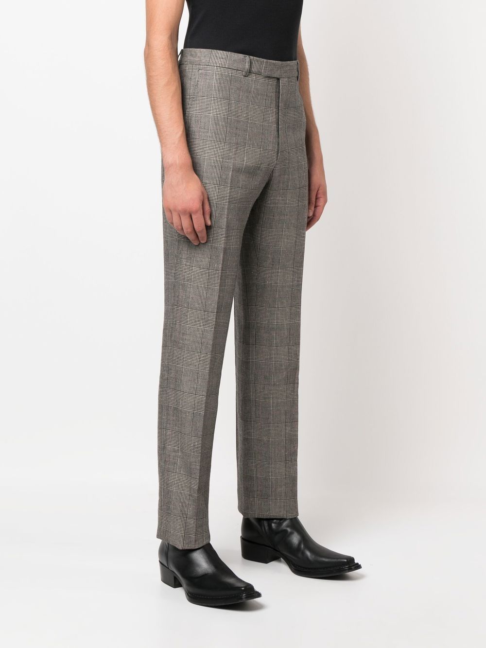 Gucci Prince Of Wales Tailored Trousers | Grey | FARFETCH