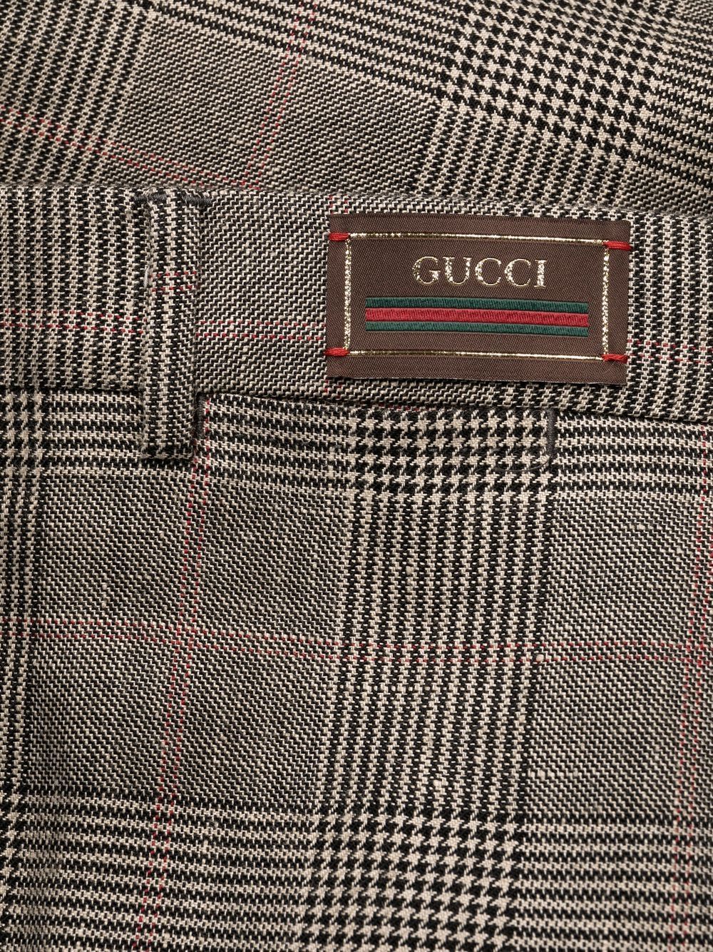 Gucci Prince Of Wales Tailored Trousers | Grey | FARFETCH