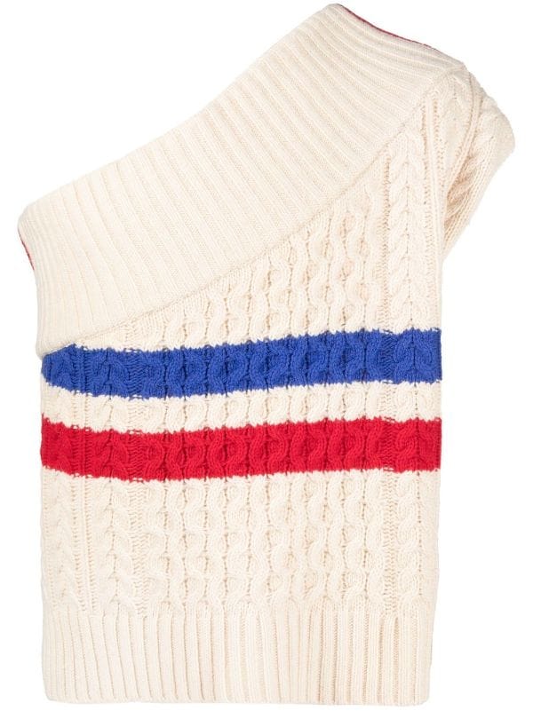 Charles Jeffrey Loverboy one-shoulder cable-knit Vest - Farfetch