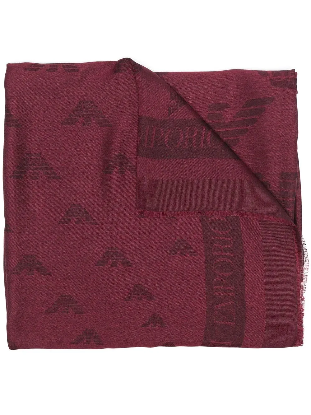 

Emporio Armani mascada con logo estampado - Rojo