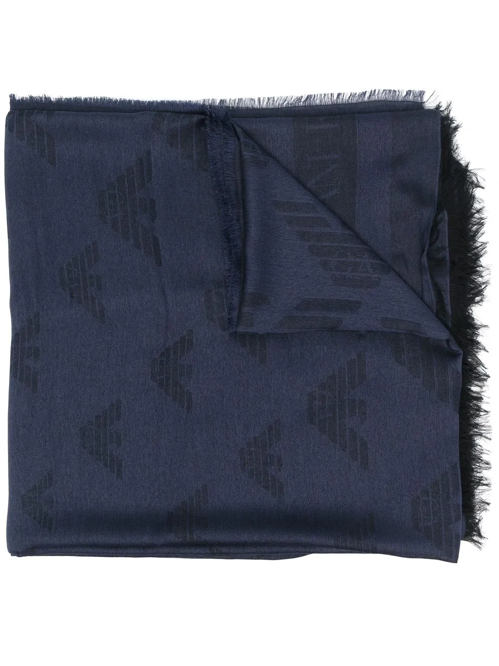 

Emporio Armani mascada con logo estampado - Azul