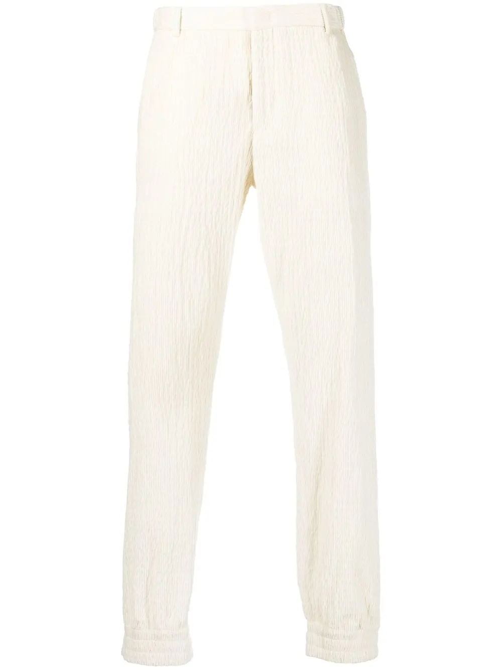 

Emporio Armani pantalones con efecto arrugado - Blanco