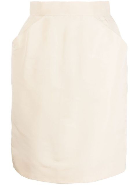 CHANEL 1980s high-waisted silk skirt Women