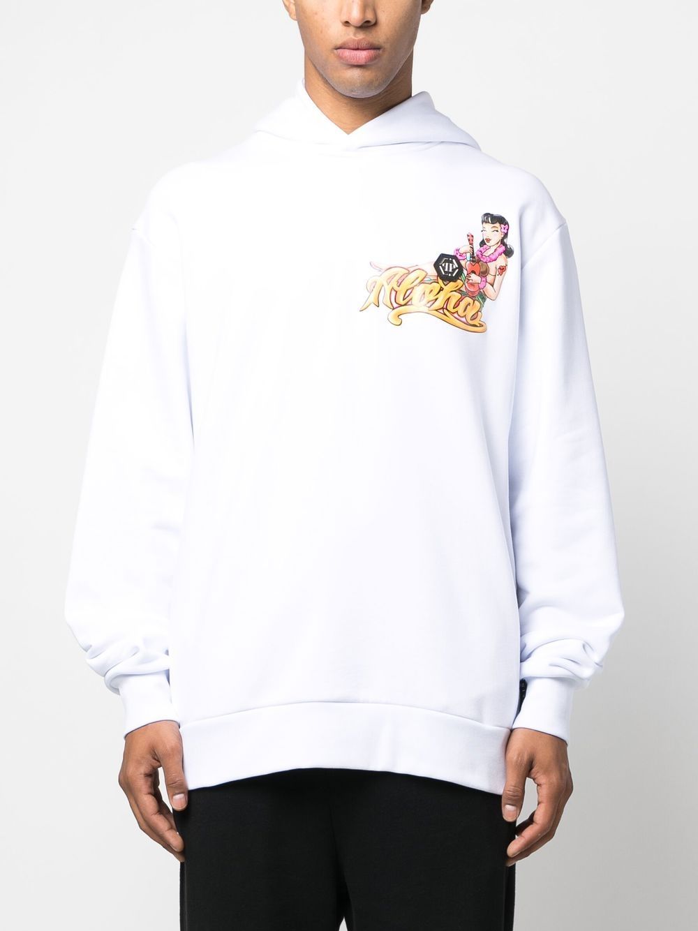 Philipp Plein Hawaii-print hoodie Men