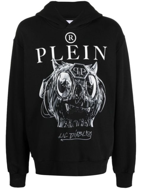 Philipp Plein graphic-print pullover hoodie Men