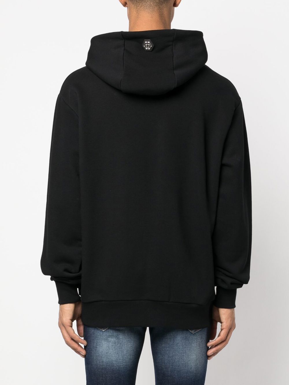 Shop Philipp Plein Graphic-print Pullover Hoodie In Black