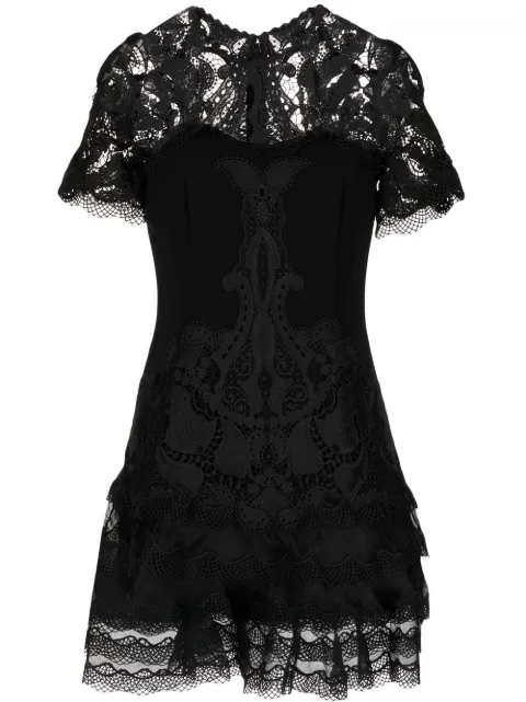 Simkhai lace-panelled crepe dress
